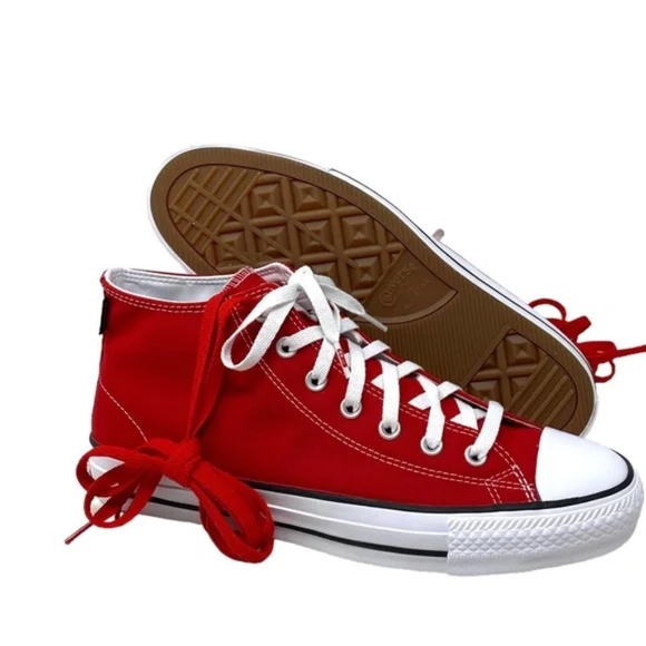 Converse CONS Chuck Taylor Pro Mid Shoes Men's Size Canvas Red Sneakers A02934C - Picture 7 of 10